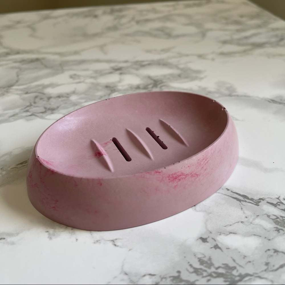 Concrete pink marble soap dish Christmas stocking stuffer